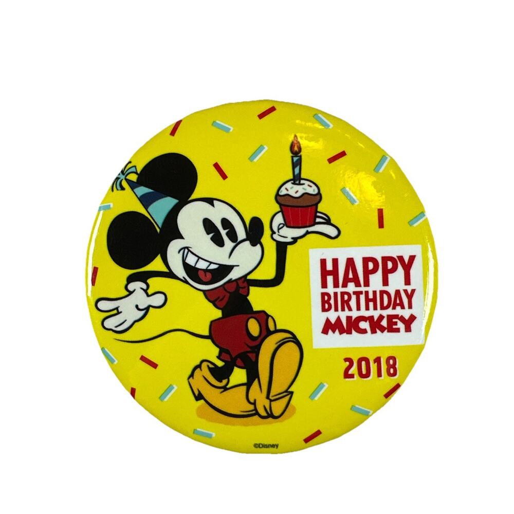 Walt Disney World - Mickey Mouse 90th Birthday button, Pin 2018